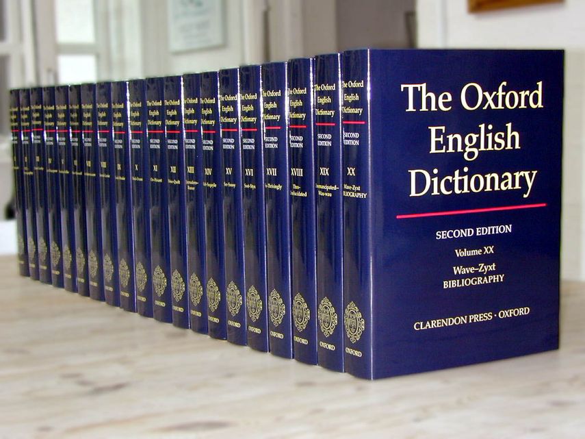 Vista de una edición del Oxford English Dictionary.