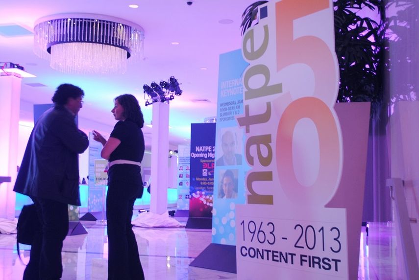 Imagen tomada durante la edición de 2013 de la conferencia de la Asociación Nacional de Ejecutivos de Programas de Televisión de EEUU, Natpe. (EFE)