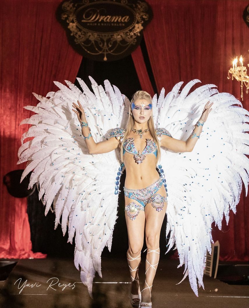 En el desfile Gala Drama, en Miami, hubo varias propuestas con alas.&nbsp;&nbsp;