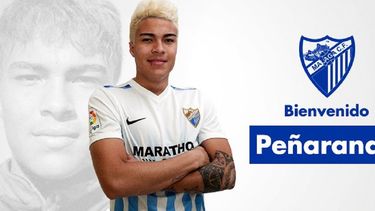 El Málaga hizo oficial la llegada de Peñaranda al club por las redes sociales