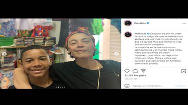 La actriz mexicana Ilse Salas lamenta asesinato del actor Fernando Xavier de Casta, de 14 años de edad.