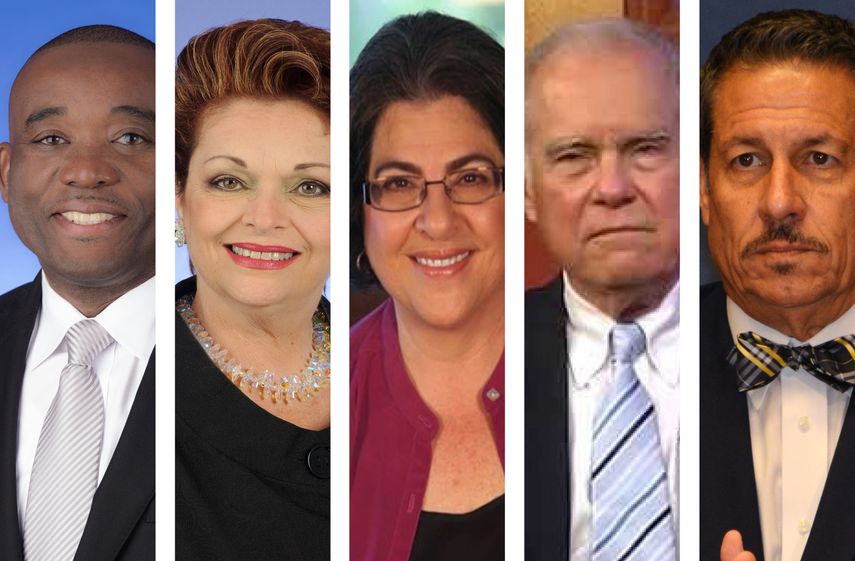 Jean Monestime, Rebeca Sosa,&nbsp;Daniella Levine Cava, Javier D. Souto y José Pepe Díaz.&nbsp;