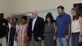 El encuentro comenzó con una oración a la que también acudió la esposa del vicepresidente estadounidense, Karen Pence.