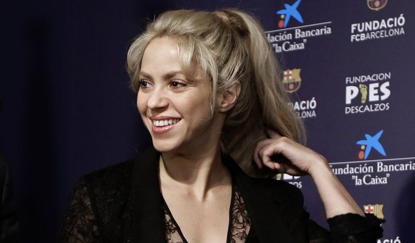 Shakira durante la rueda de prensa de un evento de caridad realizado en el Camp Nou stadium, de Barcelona, Espa&ntilde;a.