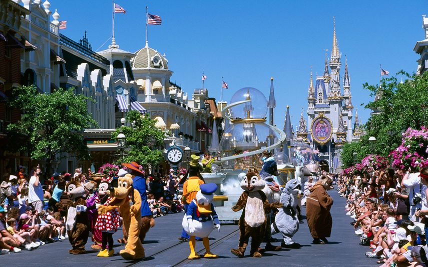 Vista parcial de Main Street, en Disney World.