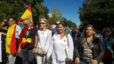 Damas de Blanco participan en una marcha en Madrid.&nbsp;