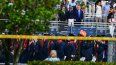 El expresidente Donald Trump asiste a la graduación de su hijo Barron en una escuela de Florida.