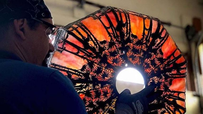 Federico Scipioni, de&nbsp;Argentina, es maestro del vitral de estilo franc&eacute;s.