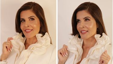 La empresaria, presentadora y actriz colomboamericana Adriana Cataño, creadora de los productos de belleza Catano Beauty.