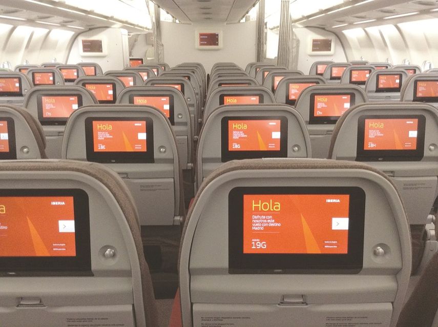 Nuevos aviones con pantalla en cada asiento en Iberia