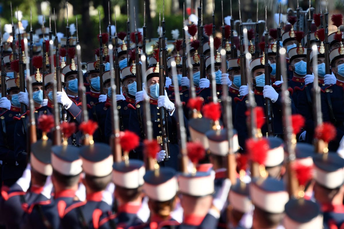 España celebró con un desfile militar por el Día de la Hispanidad, el martes 12 de octubre de 2021 en Madrid. España celebró con un desfile militar por el Día de la Hispanidad, el martes 12 de octubre de 2021 en Madrid.