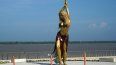 Vista de una estatua de la cantante colombiana Shakira en el Malecón de Barranquilla, Colombia, el 26 de diciembre de 2023. &nbsp; &nbsp;
