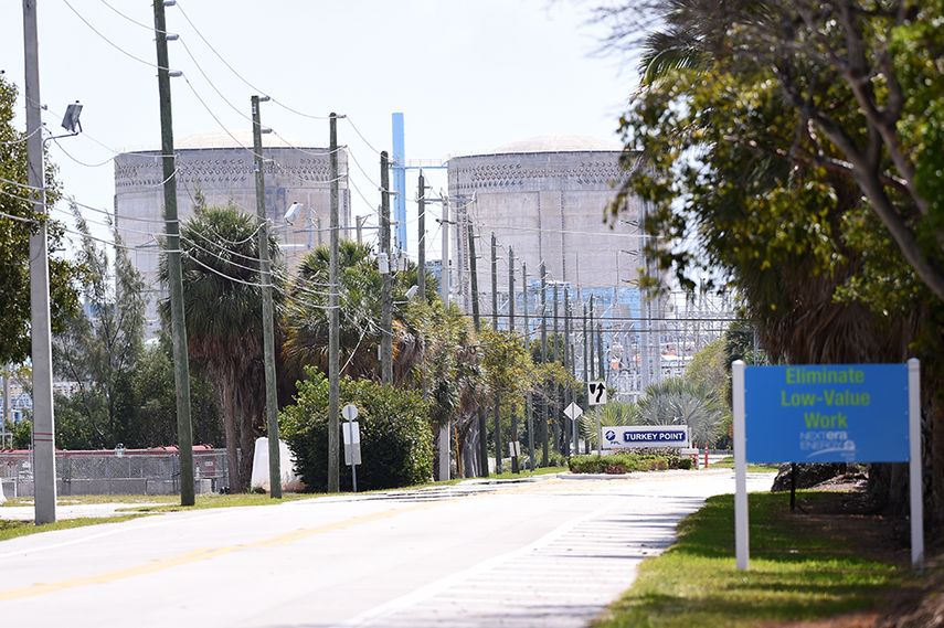 Vista parcial de la vía que conduce a la planta nuclear (ÁLVARO MATA)