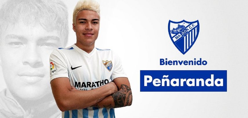 El Málaga hizo oficial la llegada de Peñaranda al club por las redes sociales