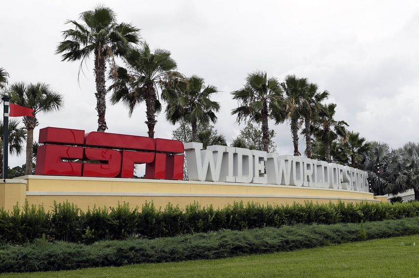 Vista de la entrada del complejo de Wide World of Sports de ESPN en Walt Disney World, el mi&eacute;rcoles 3 de junio de 2020, en Kissimmee, Florida.&nbsp;