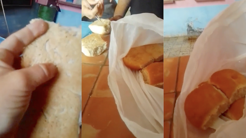 Una cubana devuelve el pan de la bodega: Eso tiene gorgojos.