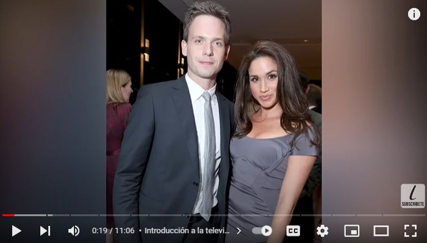 El actor Patrick J. Adams y Meghan Markle.