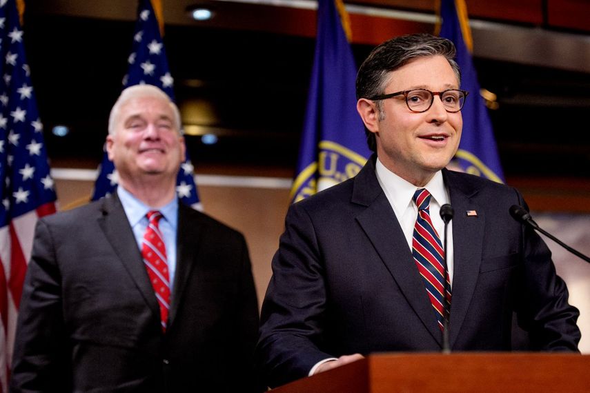 El presidente de la Cámara de Representantes Mike Johnson.