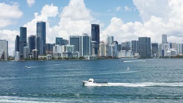 Vista parcial del centro urbano de Miami, donde radica el distrito financiero de la ciudad. 