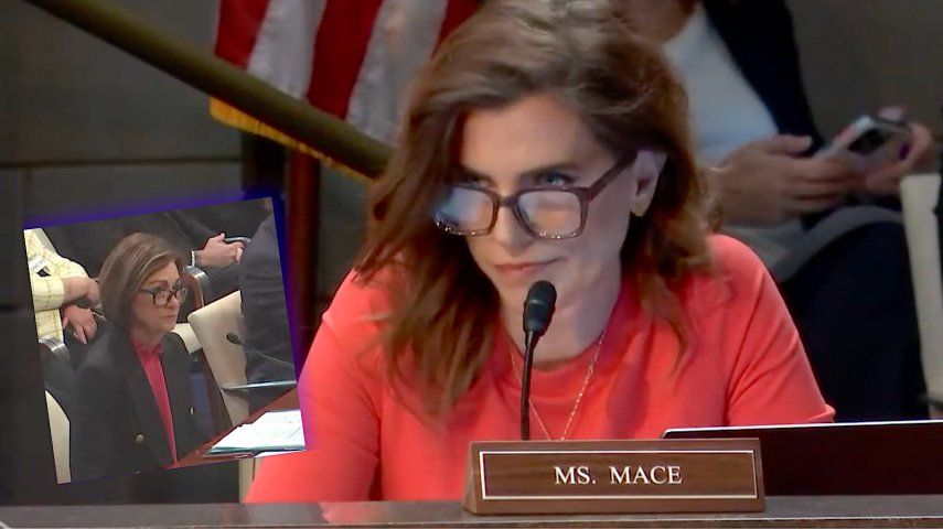 La representante Nancy Mace hace preguntas sobre malgasto de dinero de USAID a la gobernadora de Iowa en una audiencia el 5 de febrero de 2025.&nbsp;