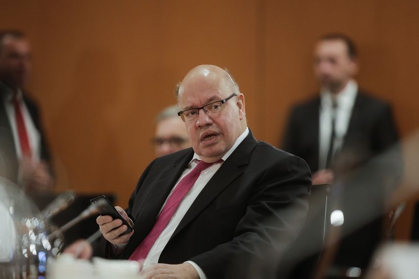 El ministro de Econom&iacute;a de Alemania, Peter Altmaier, durante la reuni&oacute;n semanal del gabinete el mi&eacute;rcoles 8 de abril de 2020 en la canciller&iacute;a, en Berl&iacute;n.