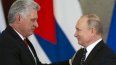 El dictador cubano Miguel Díaz-Canel y el gobernante ruso Vladimir Putin.
