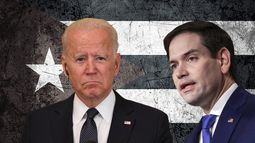 El presidente Joe Biden y el senador Marco Rubio.