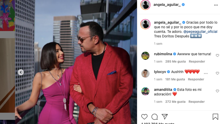 Pepe Aguilar y su hija, Ángela Aguilar.