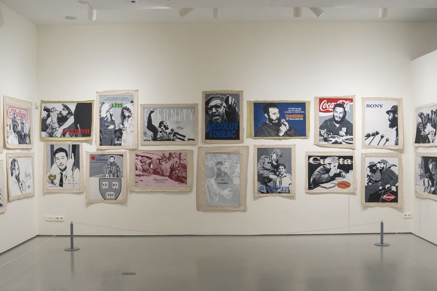 Obras en una exposición de arte cubano en el Museo Mohammed VI de Arte Moderno y Contemporáneo en Rabat, el lunes 1 de abril de 2024.