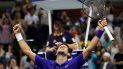 Novak Djokovic reacciona tras derrotar a Jenson Brooksby en los octavos de final del US Open Novak Djokovic reacciona tras derrotar a Jenson Brooksby en los octavos de final del US Open