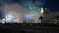 Las torres del hotel Tropicana Las Vegas implosionan el 9 de octubre de 2024 en Las Vegas.