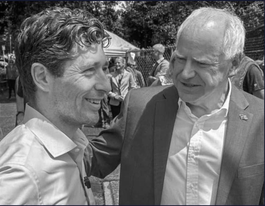 El alcalde demócrata de Mineápolis, Jacob Frey, y el gobernador de Minnesota, el también demócrata Tim Walz.