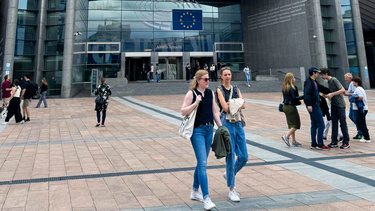 Fachada del edificio sede el Parlamento Europeo en Bruselas