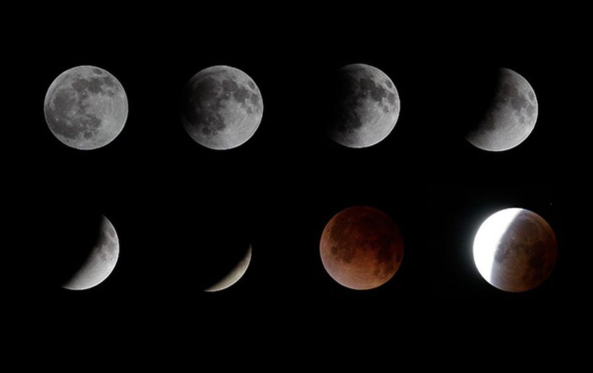 Se pudo ver en toda América y es el primero de una tétrada de lunas rojas que se repetirá prácticamente cada seis meses hasta dentro de año y medio, un fenómeno que ocurrirá solamente 7 veces en este siglo. (EFE)