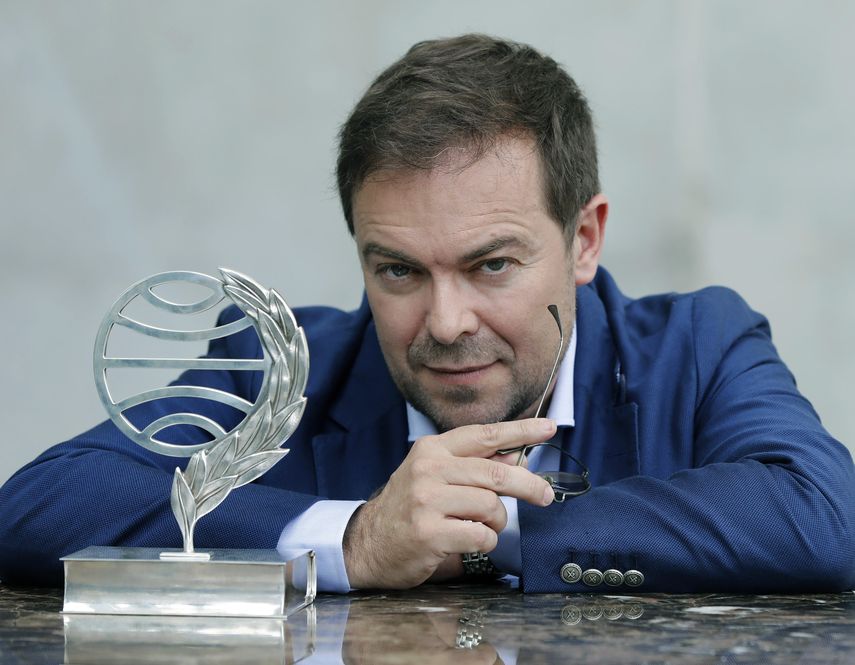 El ganador del Premio Planeta,&nbsp;Javier&nbsp;Sierra, por la novela El fuego invisible.&nbsp;
