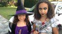 Niñas disfrazadas para durante los festejos de Halloween. Niñas disfrazadas para durante los festejos de Halloween.