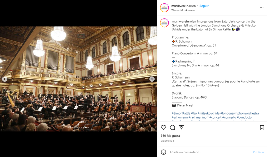 Viena prepara una serie de seis conciertos dirigidos a personas con demencia en el Musikverein de Viena