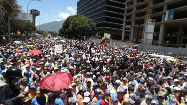 Miles de personas se dieron cita en Caracas en apoyo al presidente interino de Venezuela, Juan Guaidó&nbsp;