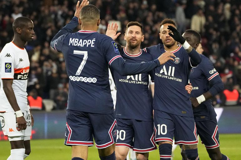 Mbappé, Neymar y Messi se divierten