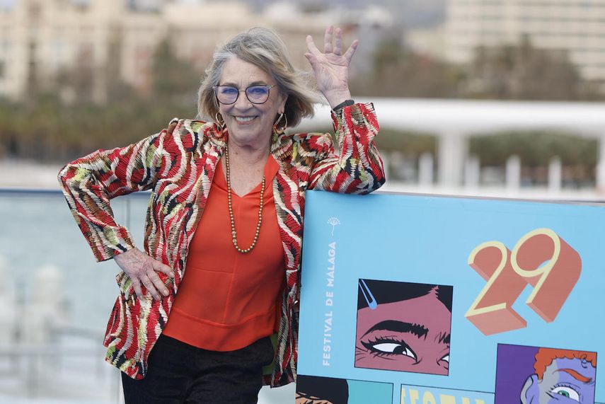 La actriz Carmen Maura posa durante la presentación de Calle Málaga en el Festival de Cine de Málaga.
