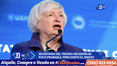 secretaria del tesoro: recesion es poco probable, pero existe el riesgo