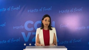 María Corina Machado, candidata de la oposición en Venezuela, intervino en sesión en la ONU. &nbsp;