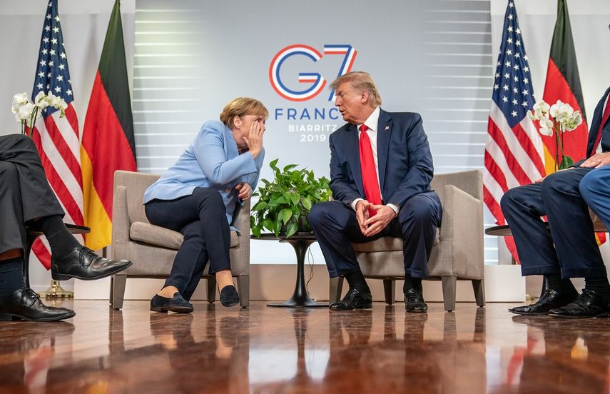 La canciller alemana Angela Merkel y el presidente Donald Trump.&nbsp; &nbsp;&nbsp;
