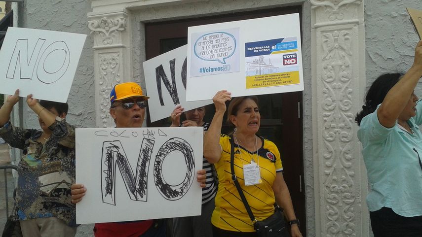 Quienes apoyan el No en este plebiscito parecen ser mayoría aquí en Miami.