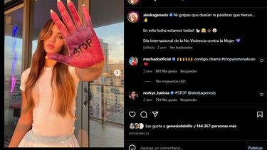 Aleska Génesis denuncia que sufrió agresión física y psicológica.