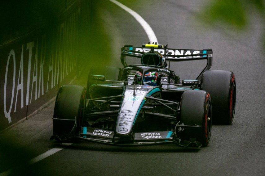 El piloto italiano de Mercedes, Kimi Antonelli, compite durante la sesión de clasificación para el Gran Premio de Canadá de Fórmula 1 de 2026 en el Circuito Gilles-Villeneuve en Montreal, Canadá, el 23 de mayo de 2026.