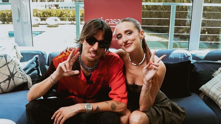 el cantante Danny Ocean y la creadora de contenido Eliane Gallero.