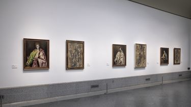Imagen de la sala de la exposición Picasso, el Greco y el cubismo analítico.