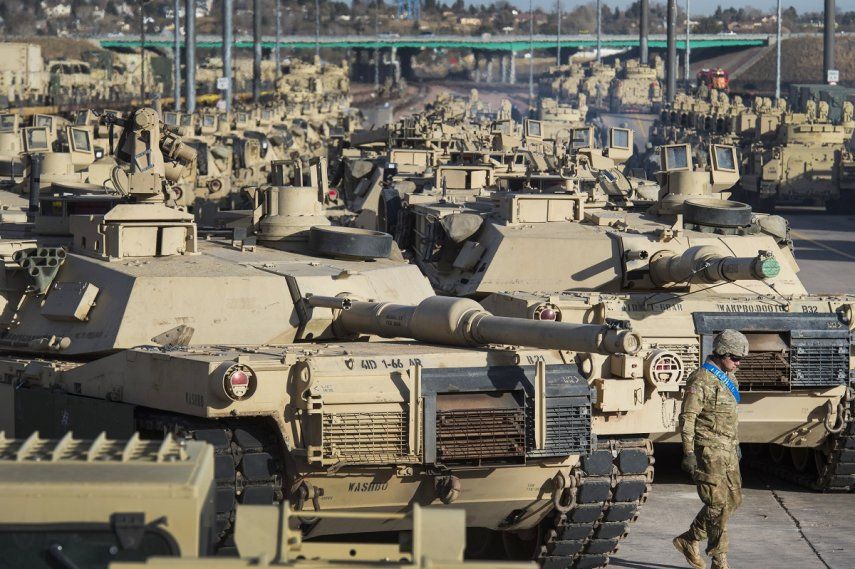 Unos tanques en Fort Carson en Colorado Springs, Colorado, el 29 de noviembre de 2016.&nbsp;