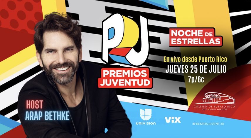 Arap Bethke se une al programa Noche de estrellas de Premios Juventud 2024.